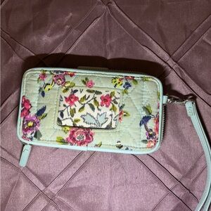 Floral Quilted Wristlet Wallet